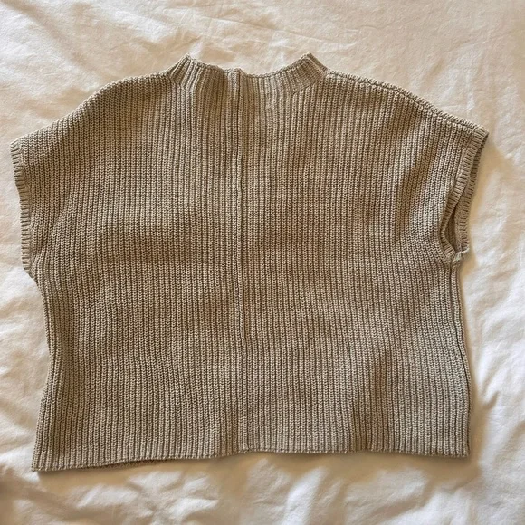 Free People Beach Freya Sweater Set Knit Pants and Top Cream Tan Vacation Set - Picture 11 of 12